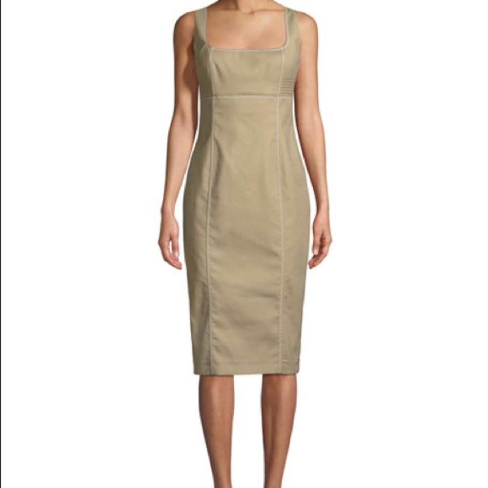Piazza Sempione Cotton Sateen Bustier Sleeveless Sheath Dress, 4 (Italian 40)